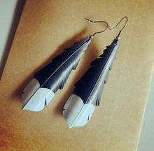 Load image into Gallery viewer, Huia Feather Earrings