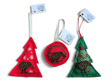 Load image into Gallery viewer, Kiwis In Trees & Baubles - Handmade Christmas Decorations