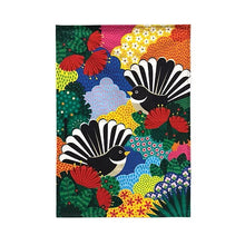 Load image into Gallery viewer, Fantail and Kiwi Garden Paradise Design Tea Towels