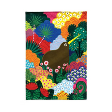 Load image into Gallery viewer, Fantail and Kiwi Garden Paradise Design Tea Towels