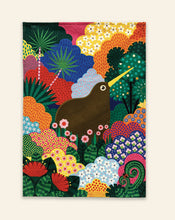 Load image into Gallery viewer, Fantail and Kiwi Garden Paradise Design Tea Towels
