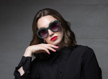 Load image into Gallery viewer, Happy To Sit On Your Face Sunglasses - Scuba Light Saber and Noir