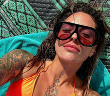 Load image into Gallery viewer, Happy To Sit On Your Face Sunglasses - Scuba Light Saber and Noir