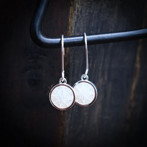 Mother of Pearl Matariki Earrings and Pendant by Little Taonga