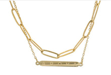 Load image into Gallery viewer, Double Chain Jewellery with te Reo words - Mana Wahine & Aroha