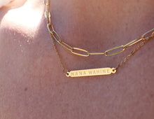 Load image into Gallery viewer, Double Chain Jewellery with te Reo words - Mana Wahine & Aroha