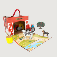 Load image into Gallery viewer, Wooden Farm Scene Play Set