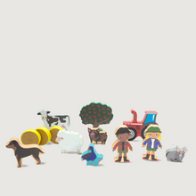 Load image into Gallery viewer, Wooden Farm Scene Play Set