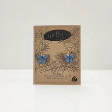 Load image into Gallery viewer, Blue Butterfly Earrings by Natty