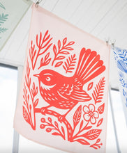 Load image into Gallery viewer, Woodcut Bird tea Towels