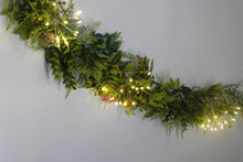 Load image into Gallery viewer, Starburst Garland Red Pohutukawa - plug in LED lights