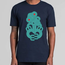 Load image into Gallery viewer, Mens Blue Tiki Tees by Totaea Rendell