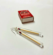 Load image into Gallery viewer, Glass Matchstick Earrings