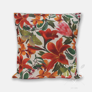 Flox Lily & Puriri Hemp Cushion Cover