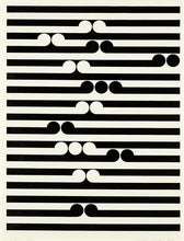 Load image into Gallery viewer, gordon walters, New Zealand artist, modern art, koru, monochromatic art, stripes, Maori art