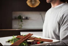 Load image into Gallery viewer, Interlocking Wooden Salad Servers