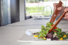 Load image into Gallery viewer, Interlocking Wooden Salad Servers