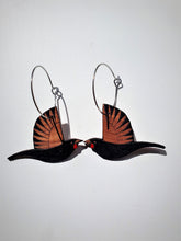Load image into Gallery viewer, Wooden Saddleback/Tieke Earrings by Natty