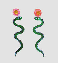 Load image into Gallery viewer, Sparkly Snake Earrings by Studio Soph