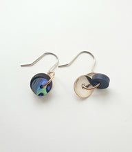 Load image into Gallery viewer, Silver Disc Earrings with Paua or Pounamu
