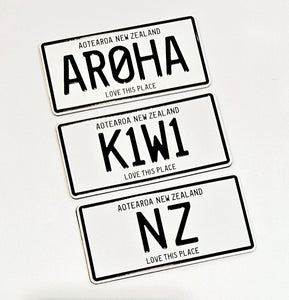 Kiwiana Number Plate Magnets