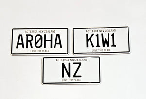 Kiwiana Number Plate Magnets