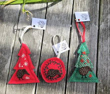 Load image into Gallery viewer, Kiwis In Trees &amp; Baubles - Handmade Christmas Decorations
