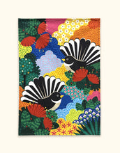 Load image into Gallery viewer, Fantail and Kiwi Garden Paradise Design Tea Towels
