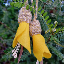 Load image into Gallery viewer, Pohutukawa and Kowhai Handmade Decorations
