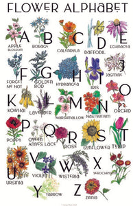 Flower Alphabet Poster by Honey Mann