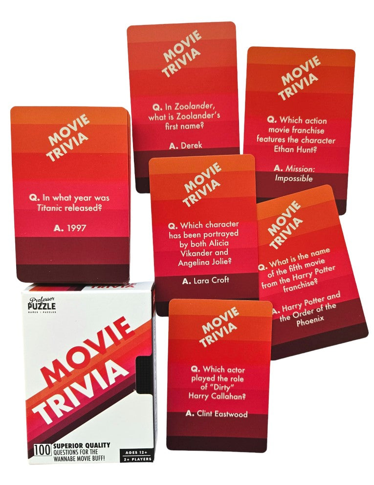 Movie Trivia Quiz Cards