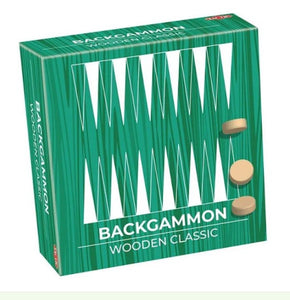 Wooden Backgammon - Travel Size