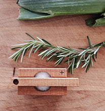 Load image into Gallery viewer, Wooden Salt Dish, Pig and Spoons by Jude Raffills
