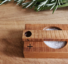 Load image into Gallery viewer, Wooden Salt Dish, Pig and Spoons by Jude Raffills
