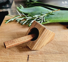 Load image into Gallery viewer, Wooden Salt Dish, Pig and Spoons by Jude Raffills
