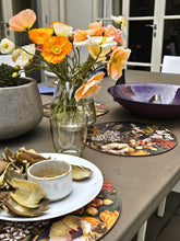 Load image into Gallery viewer, NZ Flowers and Insects Coasters and Placemats on Black
