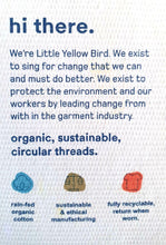 Load image into Gallery viewer, Little Yellow Bird Kids Tees - organic and recyclable
