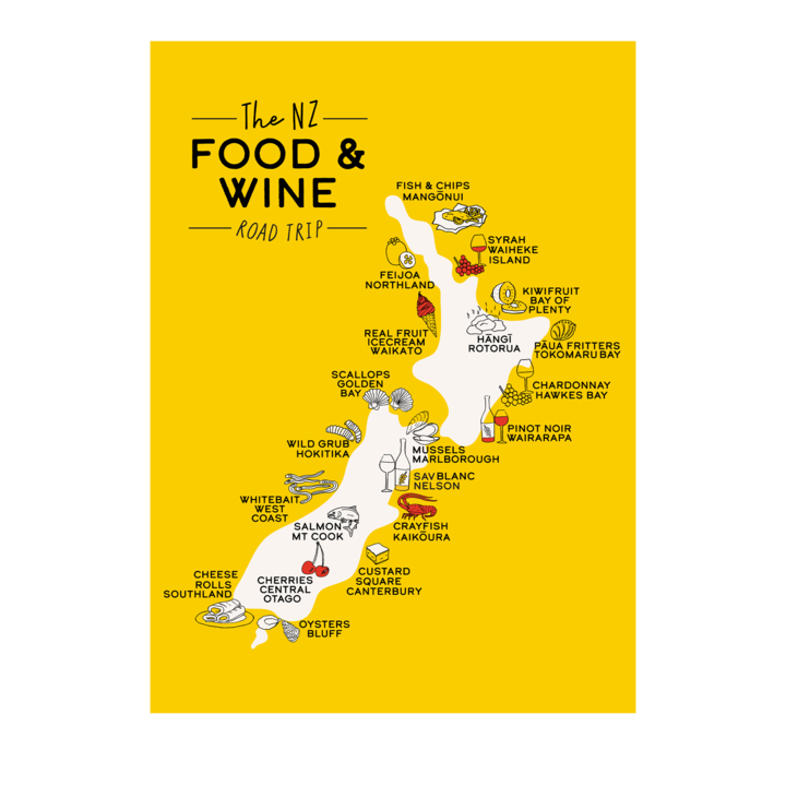 Kiwi Map Tea Towels