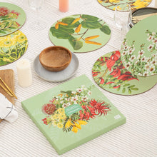 Load image into Gallery viewer, NZ Floral Placemats on Gentle Green
