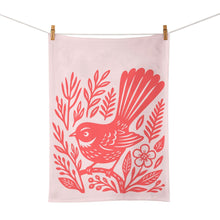 Load image into Gallery viewer, Woodcut Bird tea Towels

