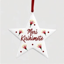 Load image into Gallery viewer, White Star - Merry Christmas &amp; Meri Kirimete
