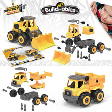 Load image into Gallery viewer, Building Site Vehicles - build a bulldozer &amp; a dump truck
