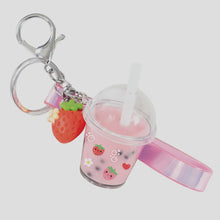 Load image into Gallery viewer, Strawberry Bubble Tea Bag Charm Kit
