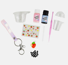 Load image into Gallery viewer, Strawberry Bubble Tea Bag Charm Kit
