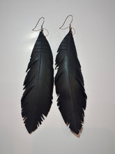 Load image into Gallery viewer, Feather Earrings - Black
