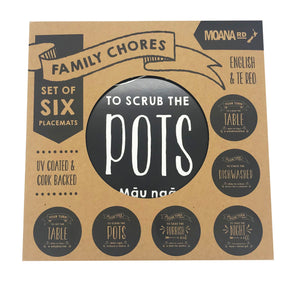 Chore Placemats - Set of 6