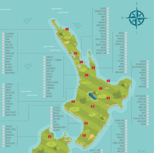 New Zealand Scratch Maps - Golf
