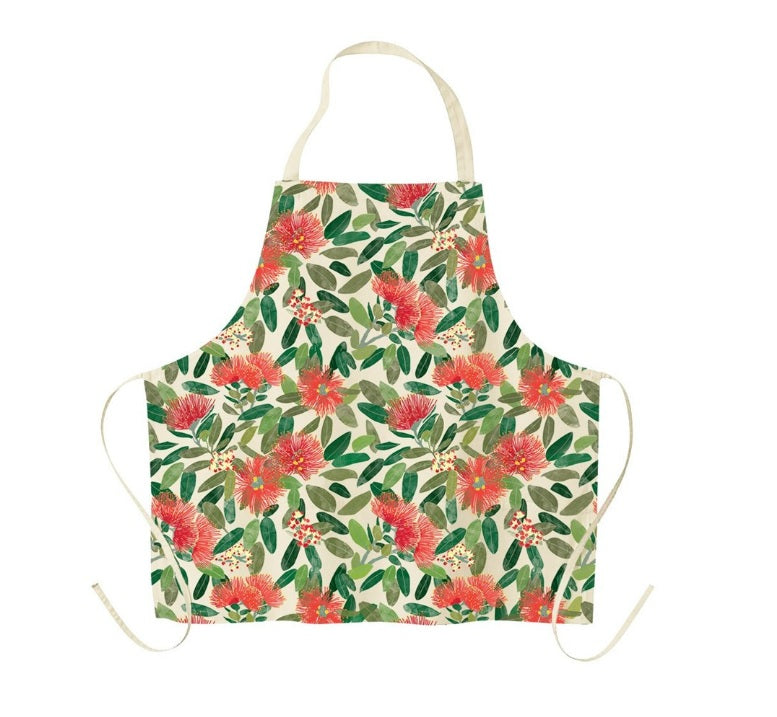 Pohutukawa Apron and Oven Mitt