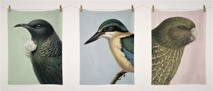 Pastel Native Bird Tea Towels