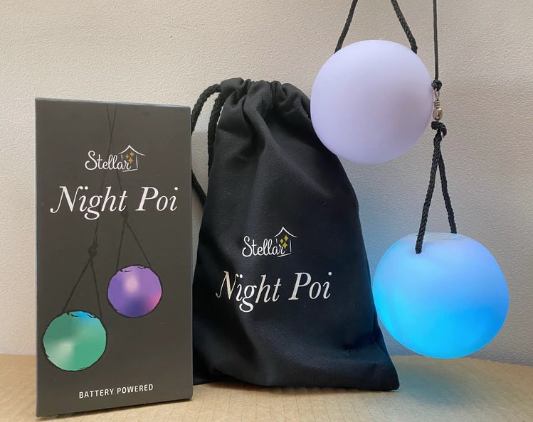 LED Night Poi - battery or USB charged